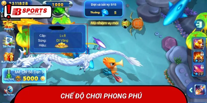 Trong game, bạn sẽ bắt gặp nhiều chế độ phong phú và thú vị
