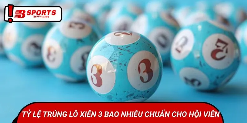 Tỷ lệ trúng lô xiên 3 ăn bao nhiêu chuẩn cho hội viên